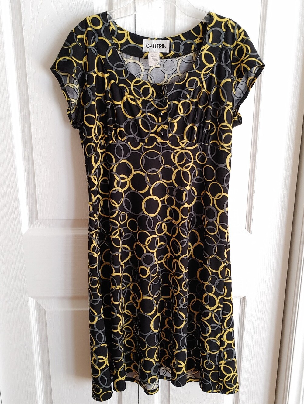 Y2k Galleria Bold Geometric Circle Print Pullover Midi Dress. Size L